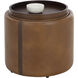 Borelli 17.75 inch Tobacco Tan / Autumn Chestnut Storage Ottoman
